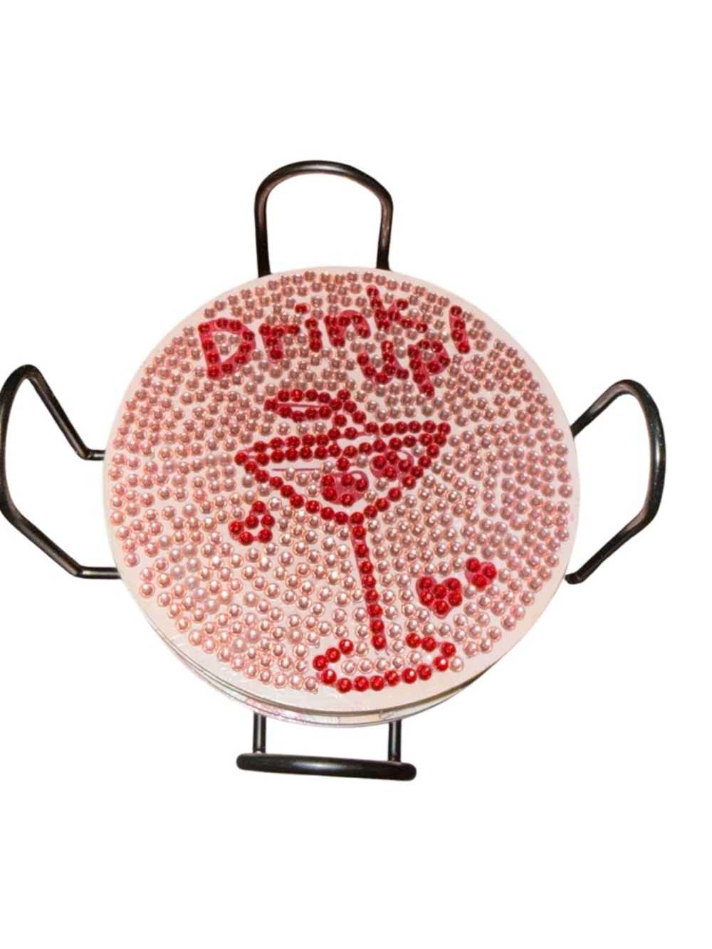 Bedazzled Happy Birthday Drink Coasters